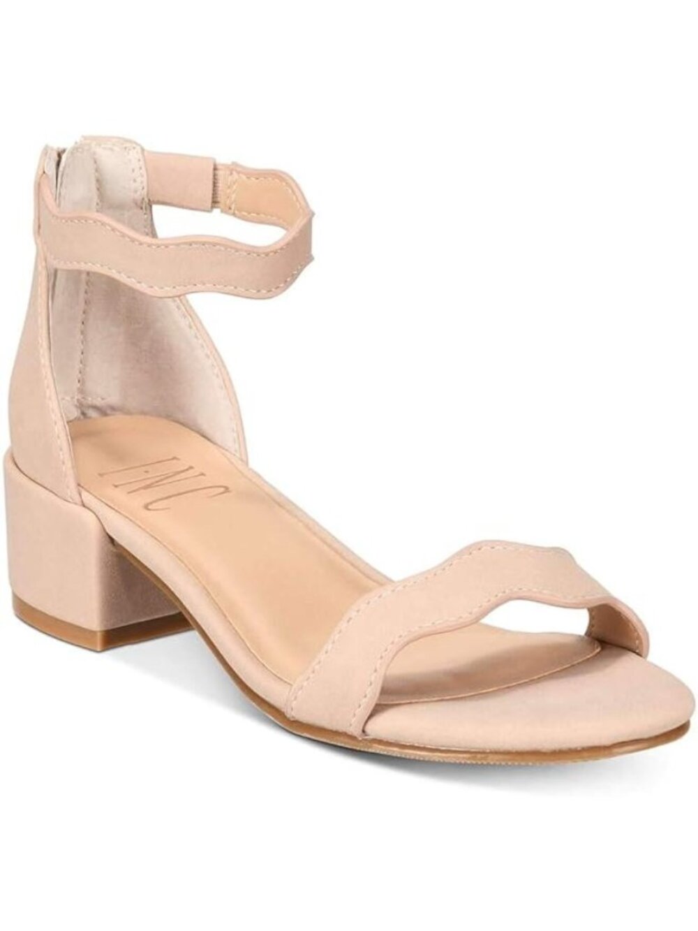 INC International Concepts Womens Heel Hadwin Open Toe Pink Bloom Size 9.5 W